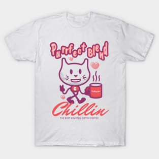 cute cat purrfect blend coffee T-Shirt